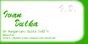 ivan dulka business card